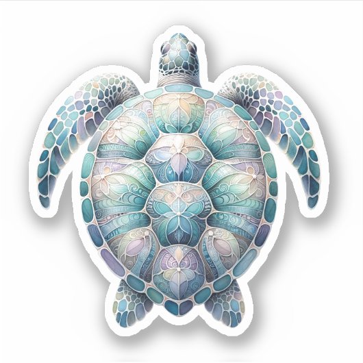 Hawaiian Tribal Sea Turtle Stickers Aufkleber (Vorderseite)