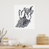 Hawaiian Tribal Taro Garden Tropisches Poster (Küche)