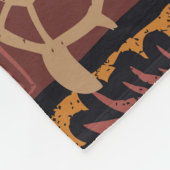 Hawaiian Tribal: Vintage-Stoffpatchwork Fleecedecke (Ecke)