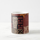 Hawaiian Tribal: Vintage-Stoffpatchwork Kaffeetasse (Mittel)