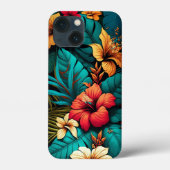 Hawaiian Tropical Blume Floral Exotic iPhone Case (Rückseite)