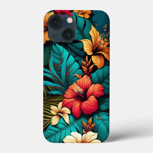 Hawaiian Tropical Blume Floral Exotic iPhone Case (Rückseite)