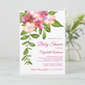 Hawaiian Tropical Blume Girl Baby Shooter Einladung (Stehend Vorderseite)