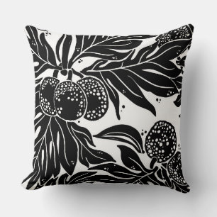 Hawaiian Tropical breadfruit ulu in indigo Kissen