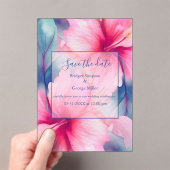 hawaiian tropical floral hibiscus save the date acryleinladungen (Insitu (Handheld))