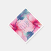 hawaiian tropical floral hibiscus save the date serviette (Ecke)