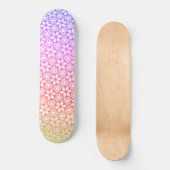 Hawaiian Tropical Floral Ombre Kaleidoscope Skateboard (Vorderseite)