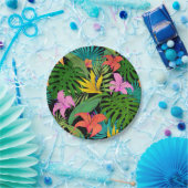 Hawaiian Tropical Floral Palm Blätter Pappteller (Party)