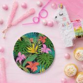 Hawaiian Tropical Floral Palm Blätter Pappteller (Party)