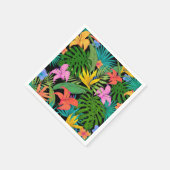 Hawaiian Tropical Floral Palm Blätter Serviette (Ecke)