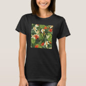 Hawaiian Tropical Flower Leaf Pattern Beach Vacati T-Shirt (Vorderseite)