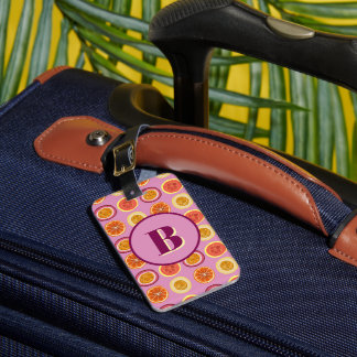 Hawaiian Tropical Fruit Pink Custom Luggage Tag Gepäckanhänger