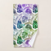 HAWAIIAN TROPICAL GREEN LILA TOWEL SET (Handtuch)