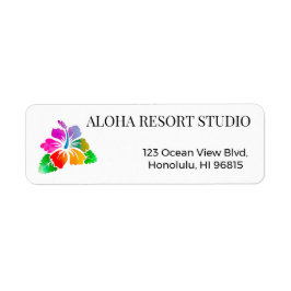 Hawaiian Tropical Hibiscus Return Address 