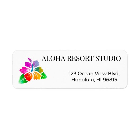Hawaiian Tropical Hibiscus Return Address  (Vorne)