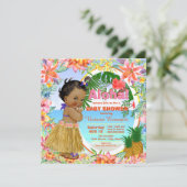 Hawaiian Tropical Luau Baby Dusche Einladung (Stehend Vorderseite)