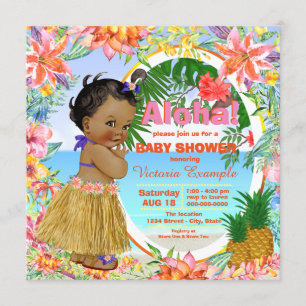 Hawaiian Tropical Luau Baby Dusche Einladung