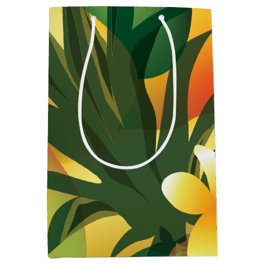Hawaiian Tropical Luau Geschenktasche Mittlere Geschenktüte (Vorderseite)