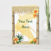 Hawaiian Tropical Luau Party Gruß Karte (Vorderseite)