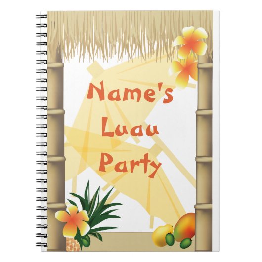 Hawaiian Tropical Luau Party Keepake-Notebook Notizblock (Vorderseite)