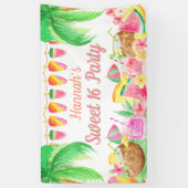 Hawaiian Tropical Luau Party Sweet 16 Banner (Vertikal)