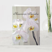 Hawaiian Tropical Orchid Card Dankeskarte (Rückseite)