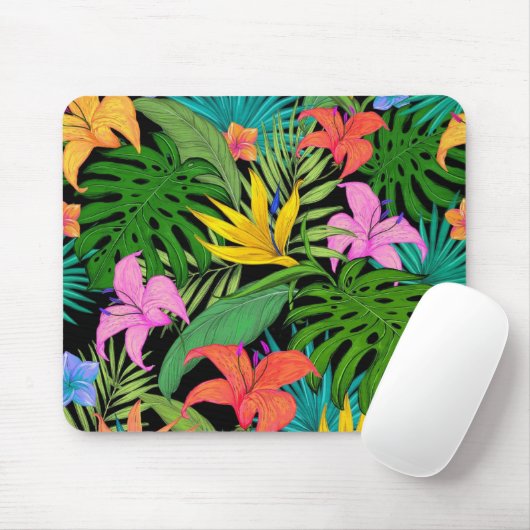 Hawaiian Tropical Palm Blätter Mousepad (Mit Mouse)