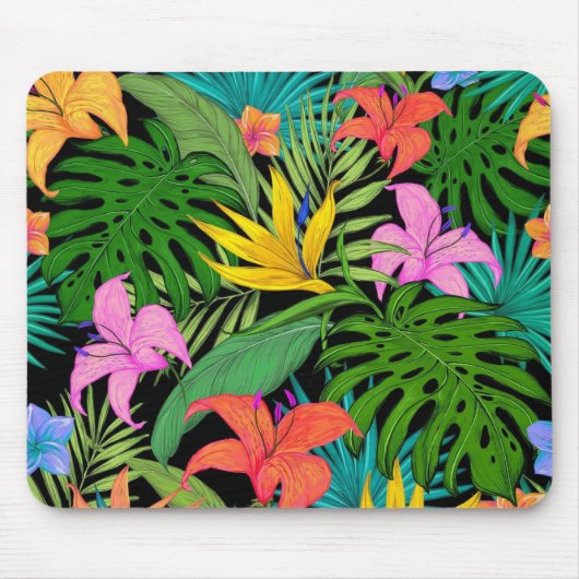 Hawaiian Tropical Palm Blätter Mousepad (Vorne)