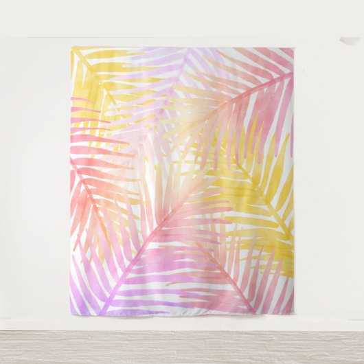 Hawaiian Tropical Palm Blätter Party Hintergrund Wandteppich (Vorderseite)