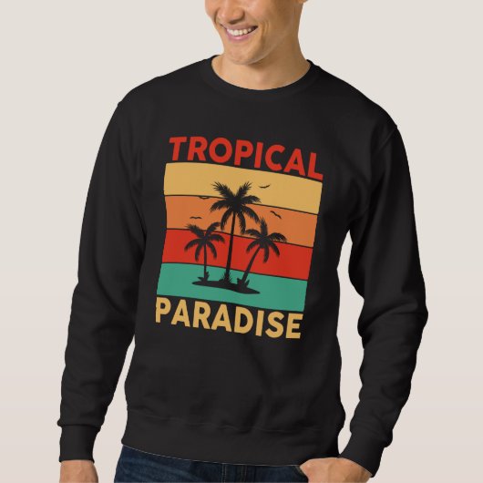 Hawaiian Tropical Paradise Hawaii Pineapple Tiki Sweatshirt (Vorderseite)
