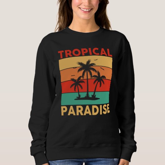 Hawaiian Tropical Paradise Hawaii Pineapple Tiki Sweatshirt (Vorderseite)