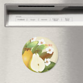 Hawaiian Tropical Pears Frucht florale botanische Magnet (In Situ (Geschirrspüler))