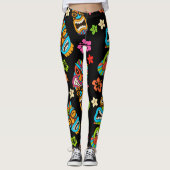 Hawaiian Tropical Print Leggings (Vorderseite)