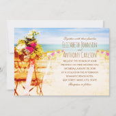 Hawaiian Tropical Rustic Beach Hochzeit Einladung (Vorderseite)