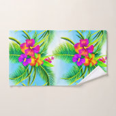 Hawaiian Tropical Seamless Pattern Badhandtuch Set (Handtuch)