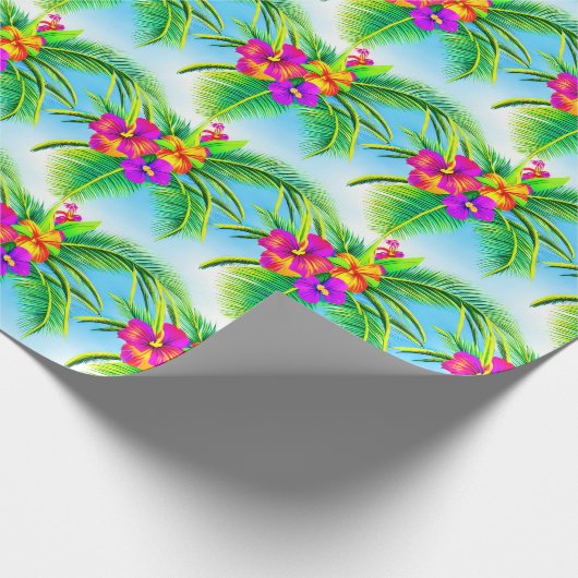 Hawaiian Tropical Seamless Pattern Geschenkpapier (Ecke)
