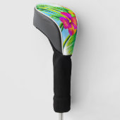Hawaiian Tropical Seamless Pattern Golf Headcover (angewinkelt)