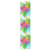 Hawaiian Tropical Seamless Pattern Kurzer Tischläufer (Vorderseite)