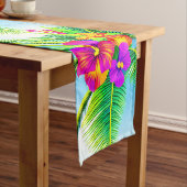 Hawaiian Tropical Seamless Pattern Kurzer Tischläufer (Beispiel)