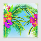 Hawaiian Tropical Seamless Pattern Magnetkarte (Vorderseite)