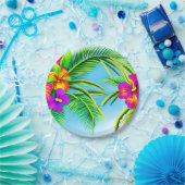 Hawaiian Tropical Seamless Pattern Pappteller (Party)