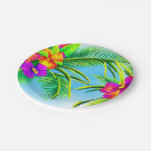 Hawaiian Tropical Seamless Pattern Pappteller (Schrägansicht)