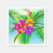 Hawaiian Tropical Seamless Pattern Serviette (Vorderseite)