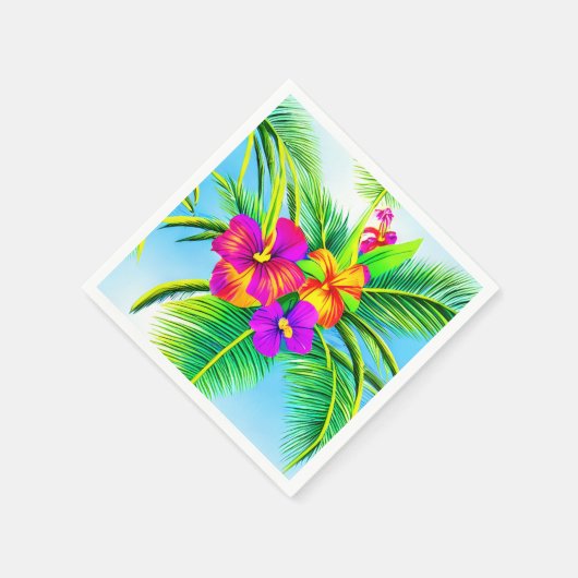 Hawaiian Tropical Seamless Pattern Serviette (Ecke)