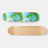 Hawaiian Tropical Seamless Pattern Skateboard (Horizontal)