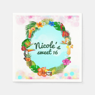 Hawaiian Tropical Summer Dinge Rahmen Luau-Party Serviette