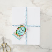 Hawaiian Tropical Summer Things Frame Gastgeschenk Geschenkanhänger (Mit Garn)