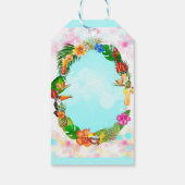 Hawaiian Tropical Summer Things Frame Gastgeschenk Geschenkanhänger (Rückseite)