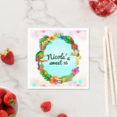 Hawaiian Tropical Summer Things Frame Luau Party Serviette (Beispiel)