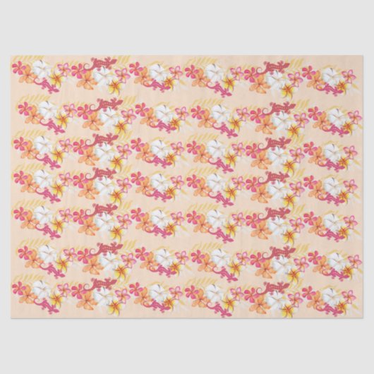 Hawaiian Tropics 2 Plumeria Tissue Paper Seidenpapier (Vorderseite)